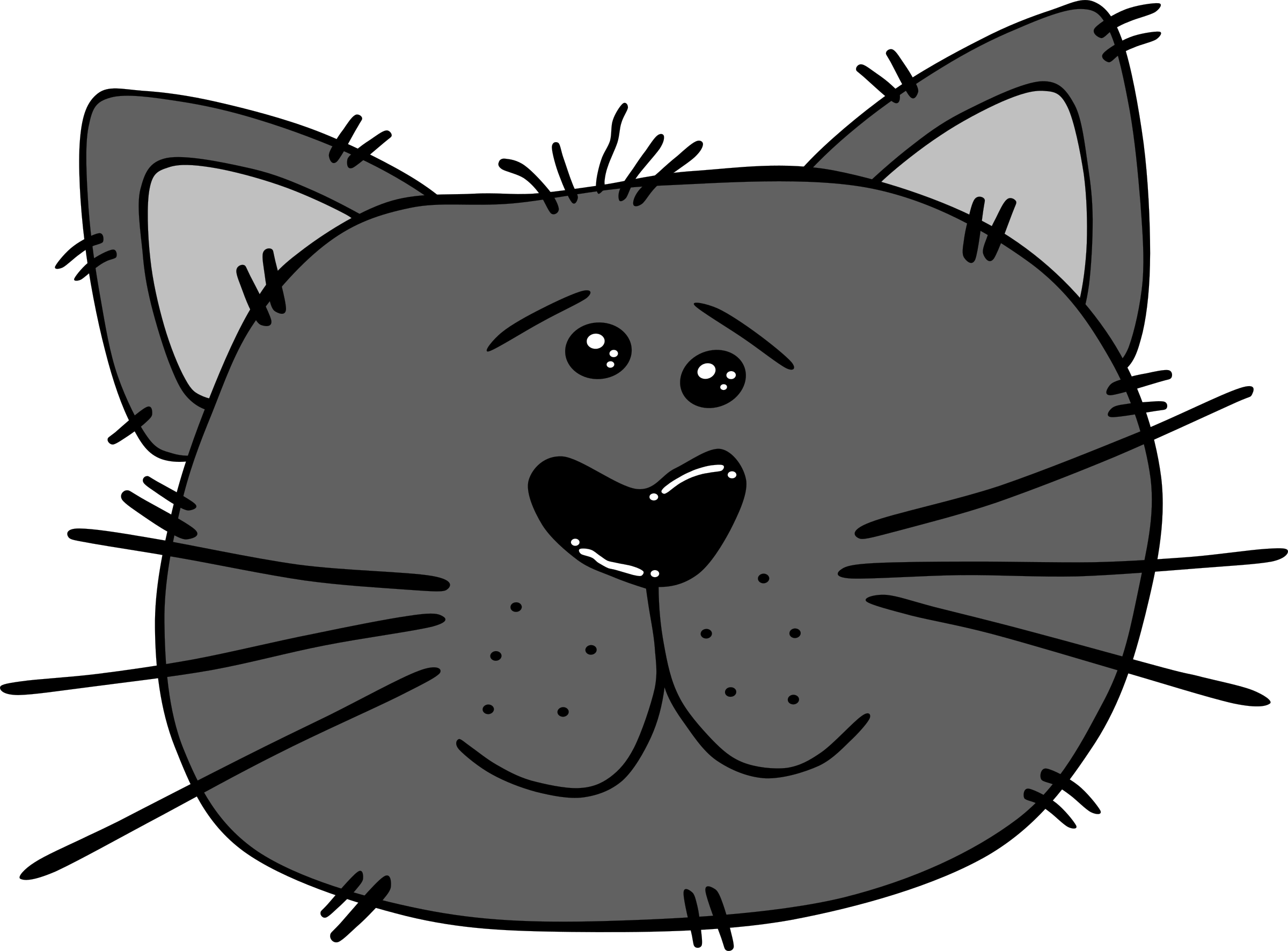 Free Cartoon Cat Face Psd Files - Cats Faces Clip Art (649x479), Png Download