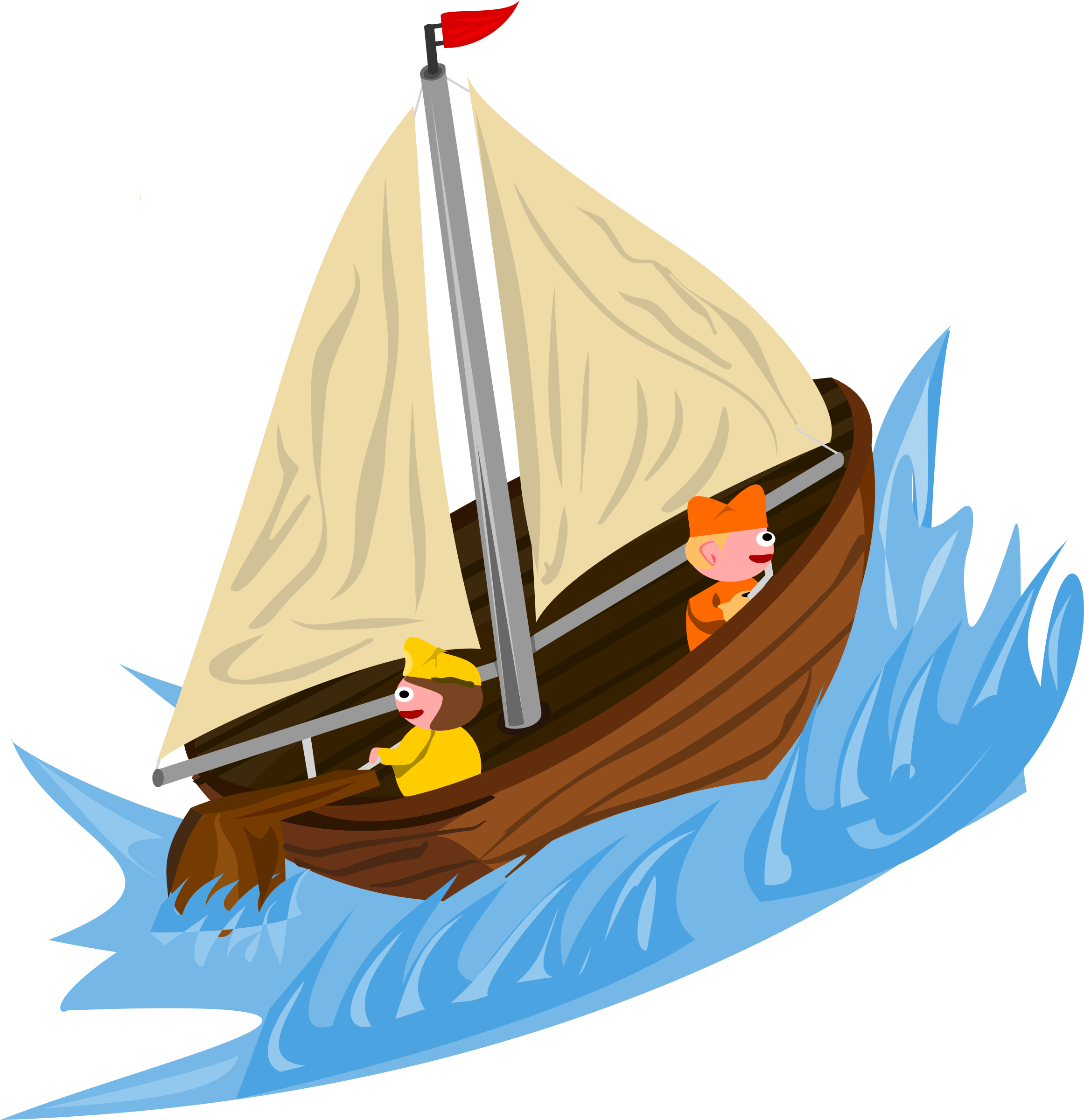 This Free Icons Png Design Of Sailing On Wild Water (2323x2400), Png Download