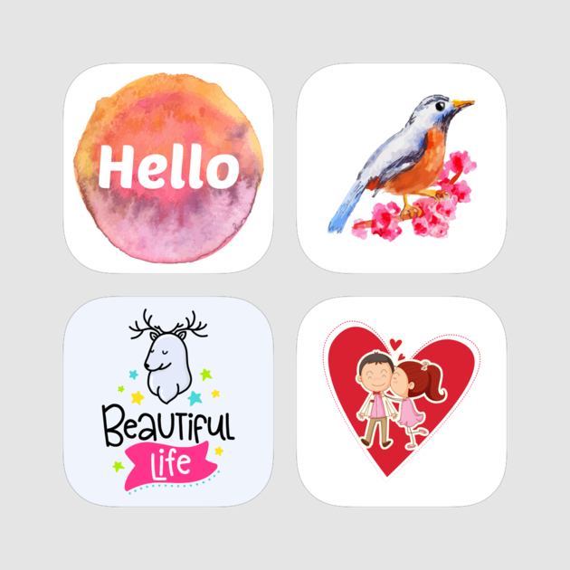 Ultimate Watercolor Emojis With Couple Love & Quotes - Colorful & Fun Beautiful Life Ceramic Coffee Mug (630x630), Png Download