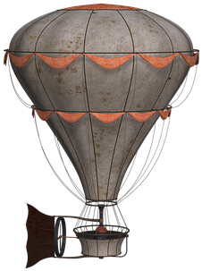 Hot Air Balloon Aircraft Balloon Airship F - Steam Balloon Free Png (453x340), Png Download