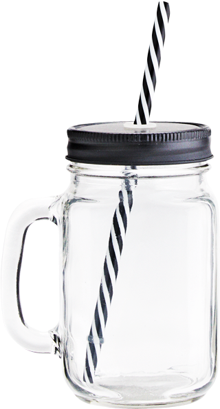 Covered Glass Drinking Jars - Mason Jars Png (600x600), Png Download