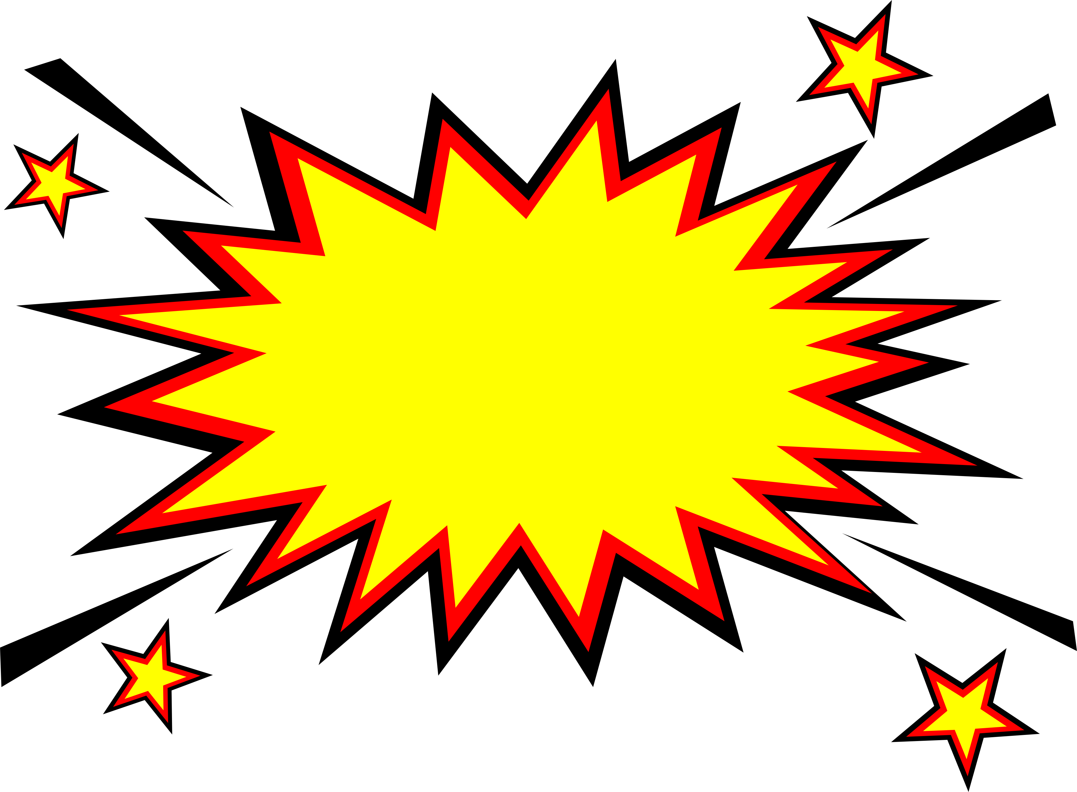 Free Download - Explosion Comic Png (3676x2705), Png Download