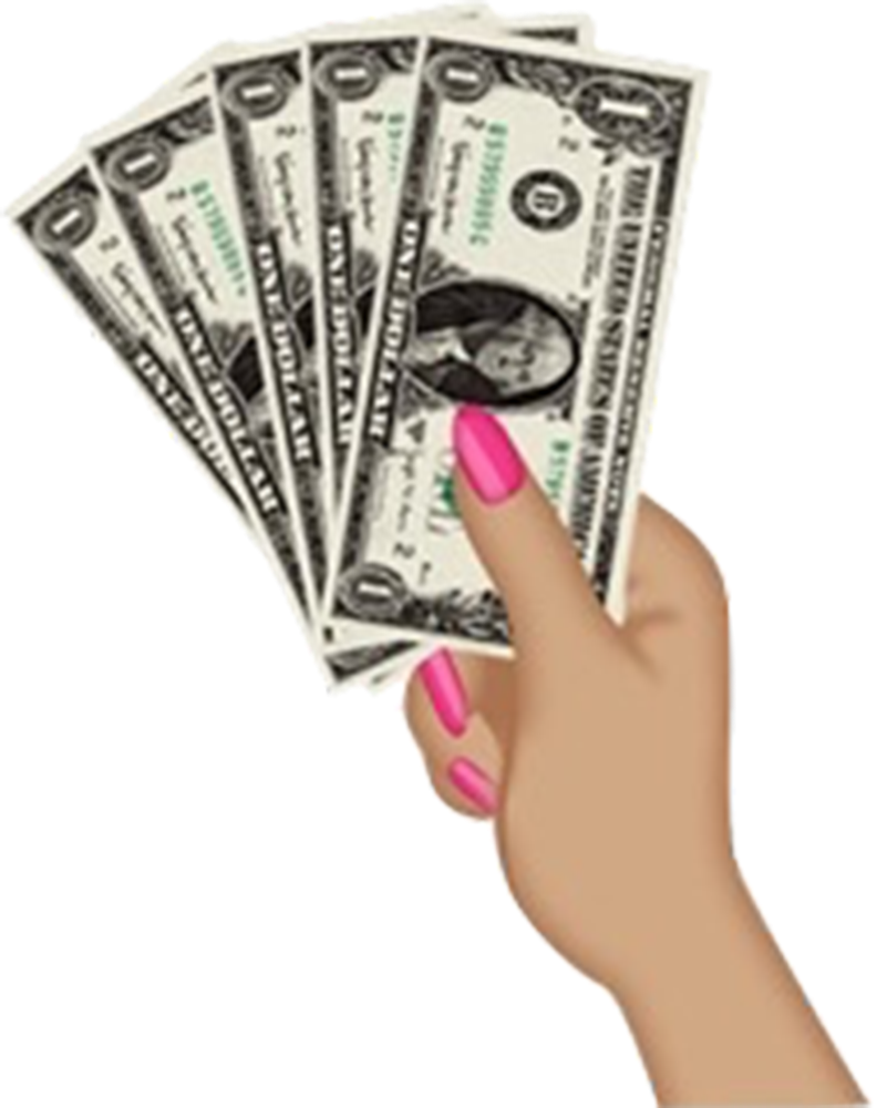 Report Abuse - Hand With Money Emoji (792x1000), Png Download