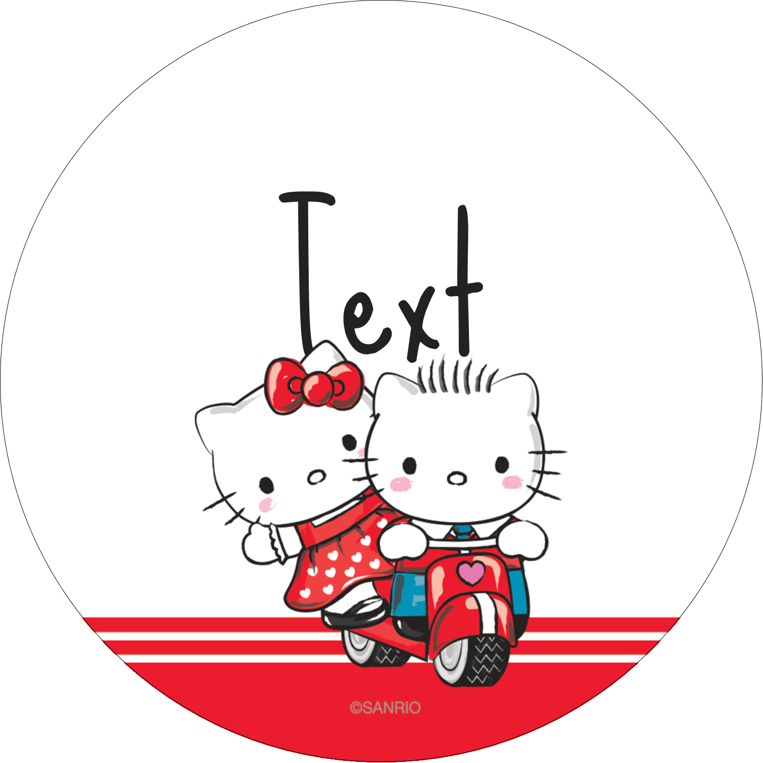 Hello Kitty Templates - American Greetings Hello Kitty Anywhere You Valentine's (1500x1500), Png Download