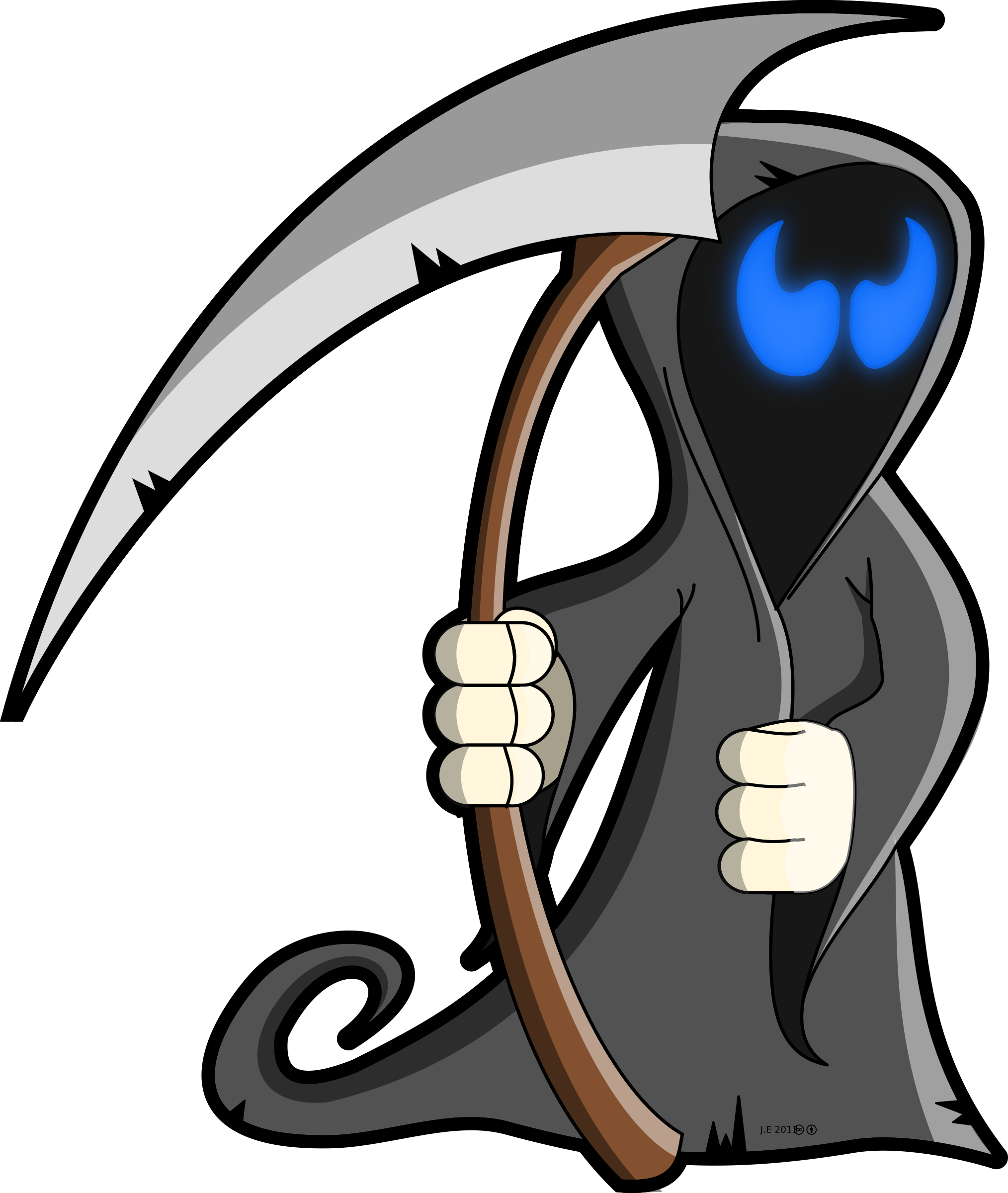 This Free Icons Png Design Of Grim Reaper Blue (2028x2400), Png Download