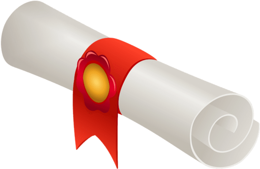 Rolled Diploma Png Transparent Image - Transparent Diploma Png (600x394), Png Download