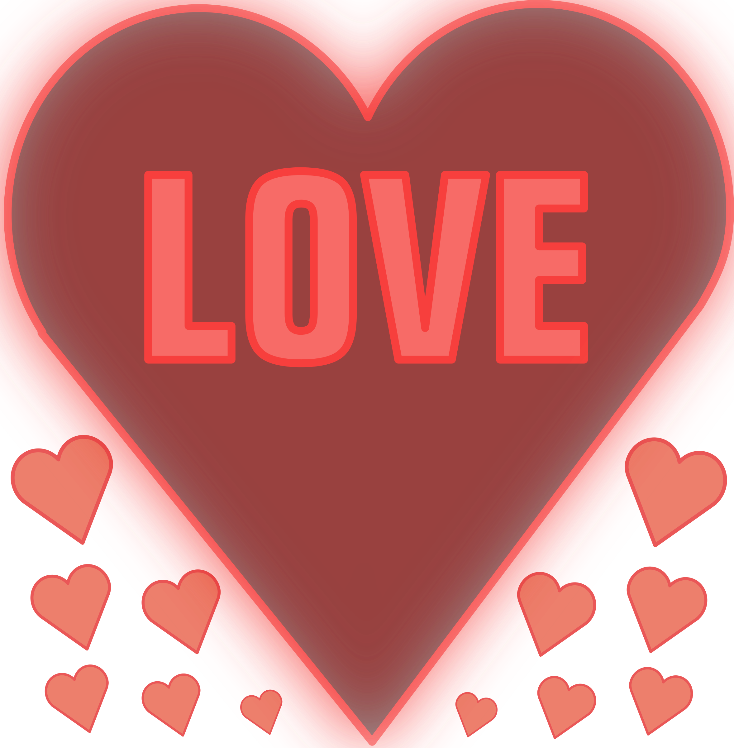 Free Vector Love In A Heart Clip Art - Good Morning Hindi Sms Love (588x599), Png Download