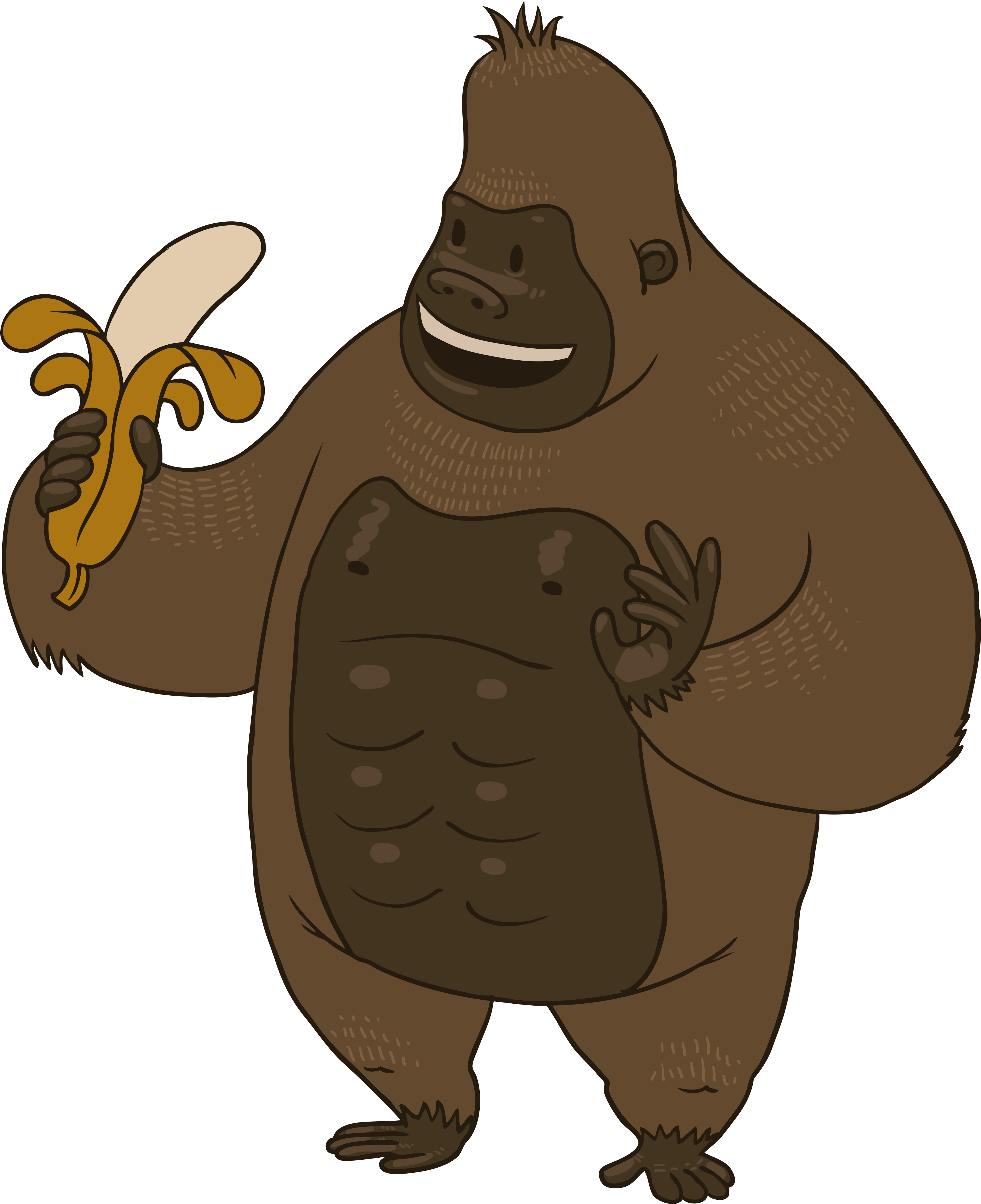 03 - Gorilla (3720x4622), Png Download