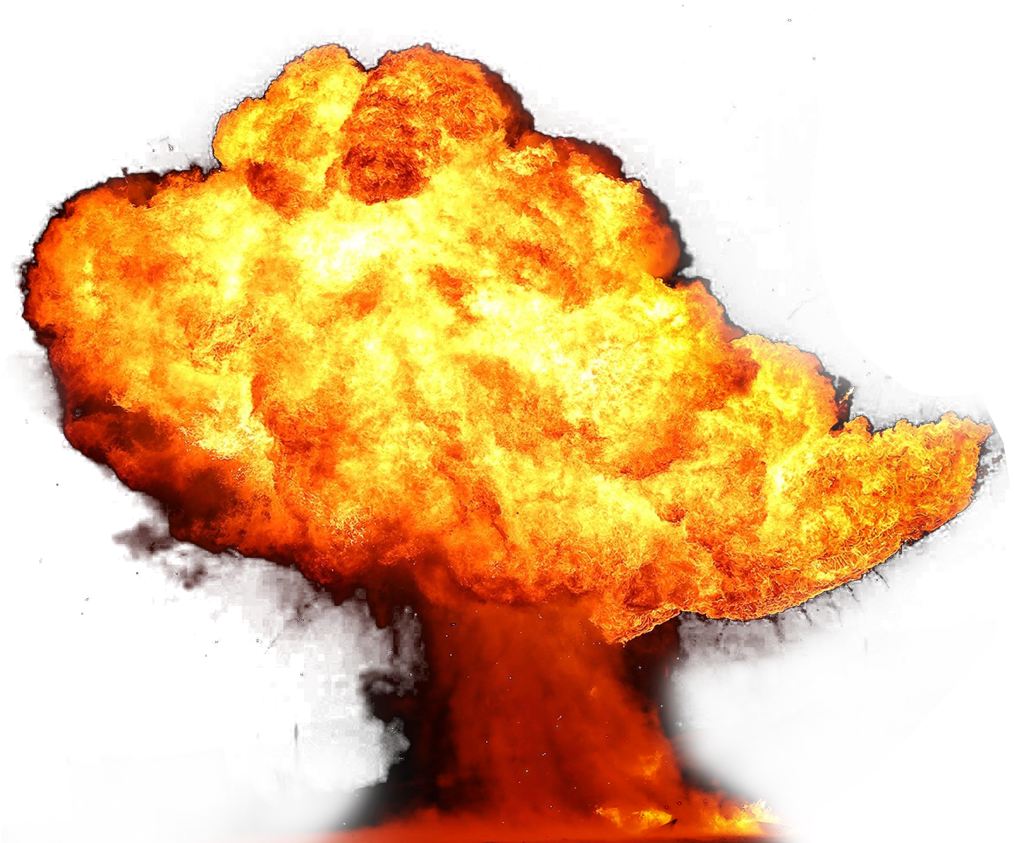 Explosion Fire Flame Png Image (1100x858), Png Download