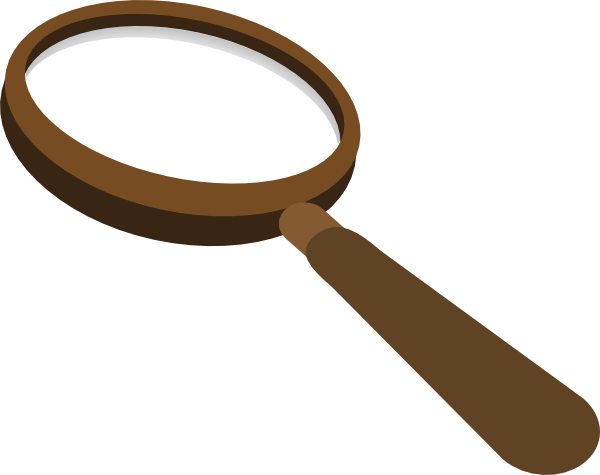 Glasses Clipart Clear Background - Magnifying Glass Clipart Png Transparent (600x475), Png Download