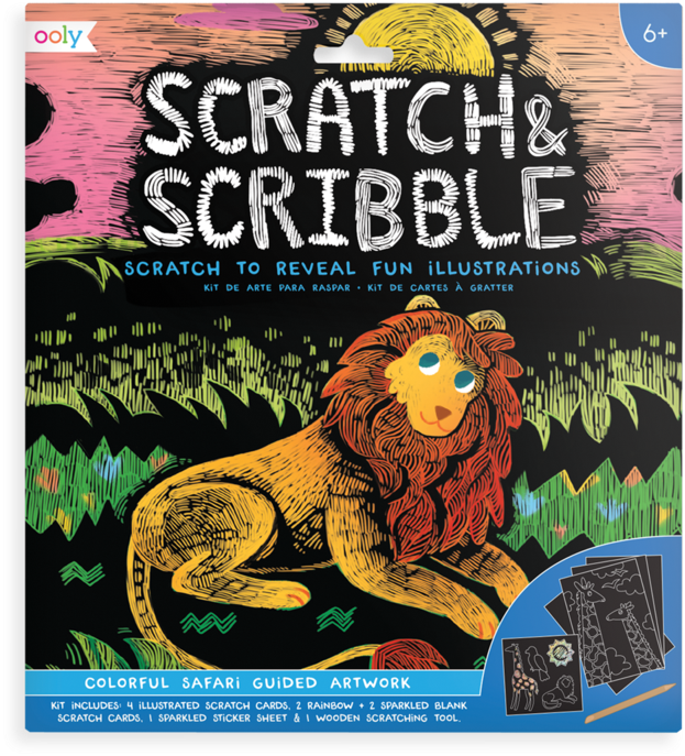 Scratch And Scribble Scratch Art Kit - Art (800x800), Png Download