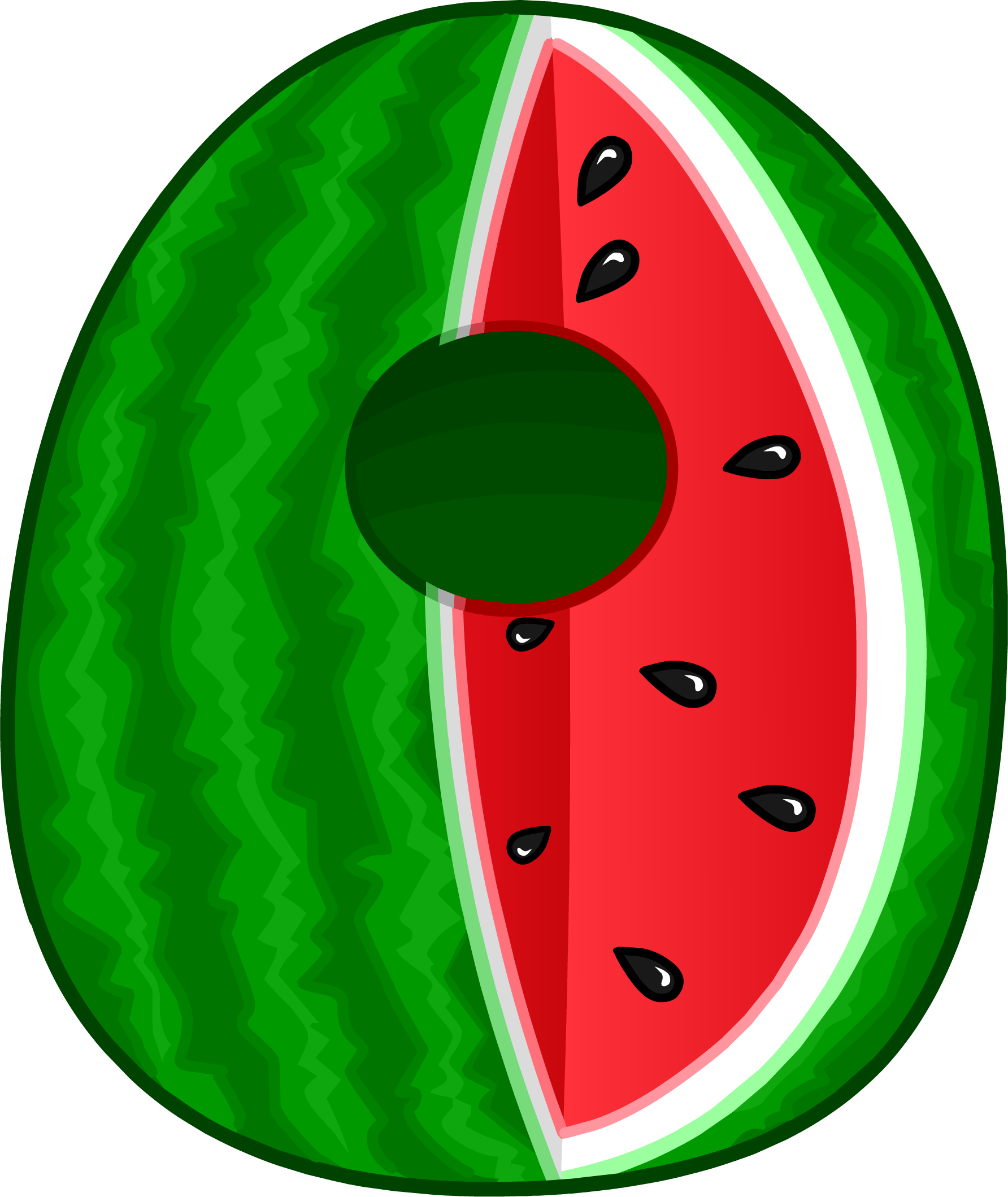 Watermelon Costume Icon - Club Penguin Frutas (1784x2118), Png Download