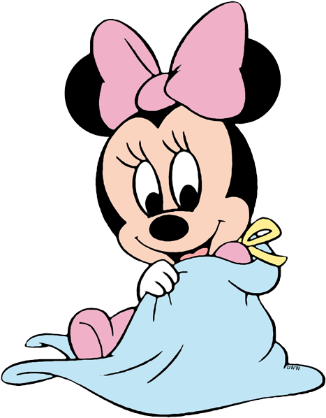 Picture Stock Baby Minnie Mouse Clipart - Mickey Mouse And Minnie Mouse Baby (500x610), Png Download