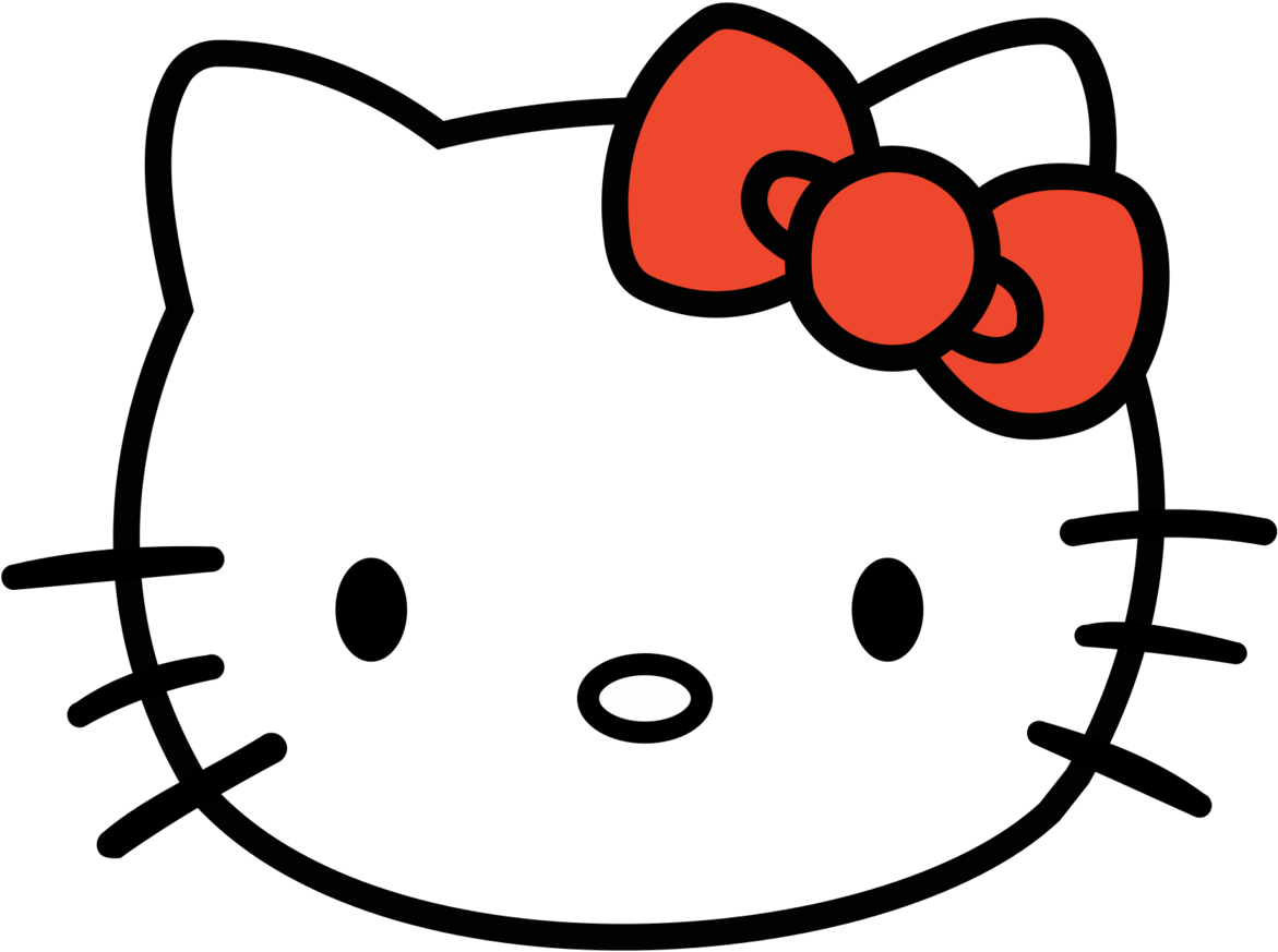 Hello Kitty Head Clipart - Clipart Of Hello Kitty (1191x896), Png Download