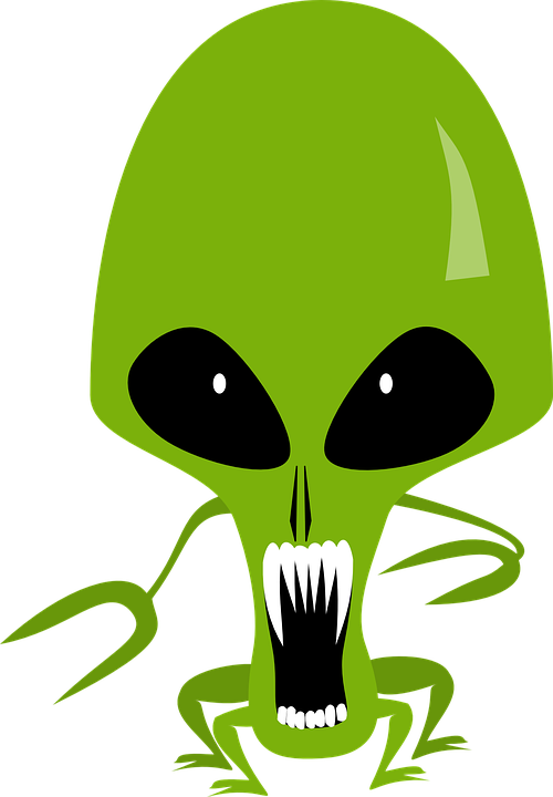 Vector Freeuse Alien Grey Free On Dumielauxepices Net - Alien Vector (444x640), Png Download