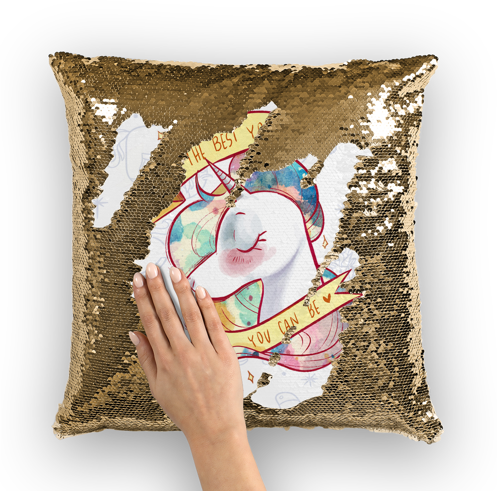 Watercolor Unicorn With Pattern ﻿sequin Cushion Cover - Notebook : My Note My Idea ,8 X 10, 110 Pages: (school (1024x1024), Png Download