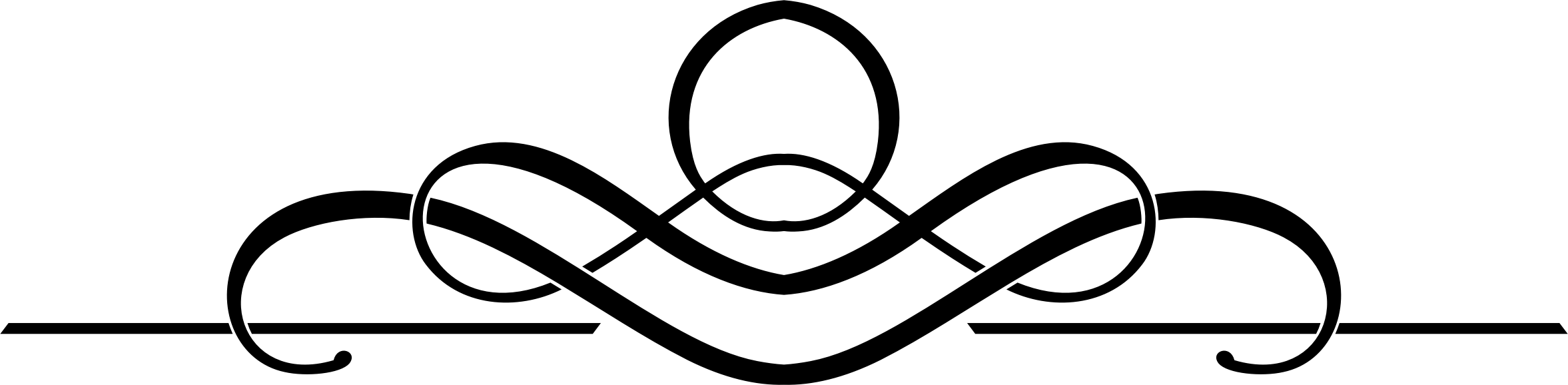 Flourish Divider Big Image Png - Fancy Png (2354x578), Png Download