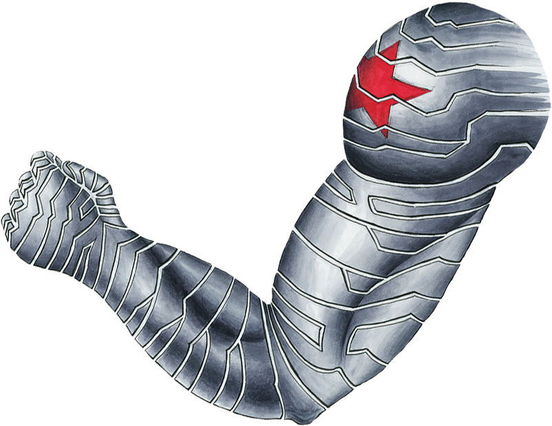 Arm 20charmm Small - Winter Soldier Arm Png (850x659), Png Download