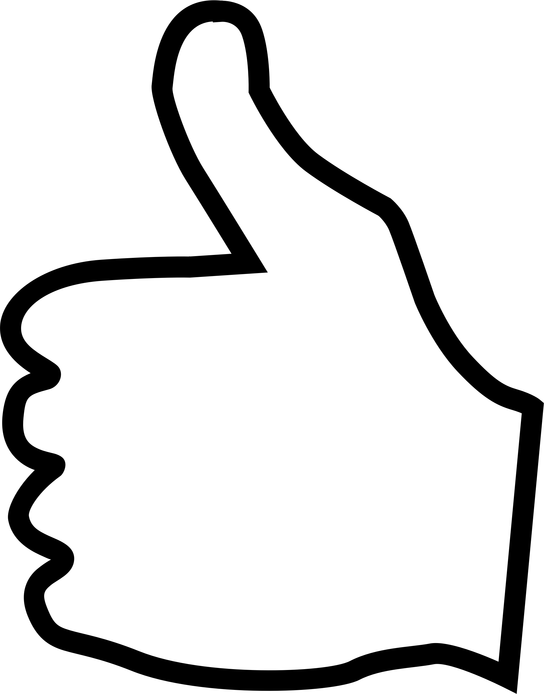 Smiley Face Clip Art Thumbs Up Free Clipart Images - Thumbs Up Clipart (1860x2371), Png Download