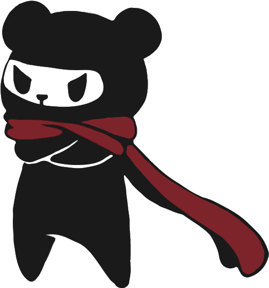Ninja Panda - Panda Anime Ninja (617x691), Png Download