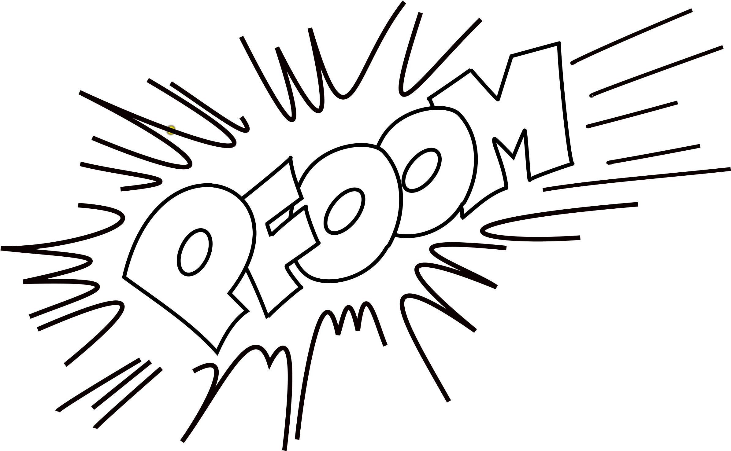Pfoom Outlined Png Library Stock - Comics (2400x1483), Png Download