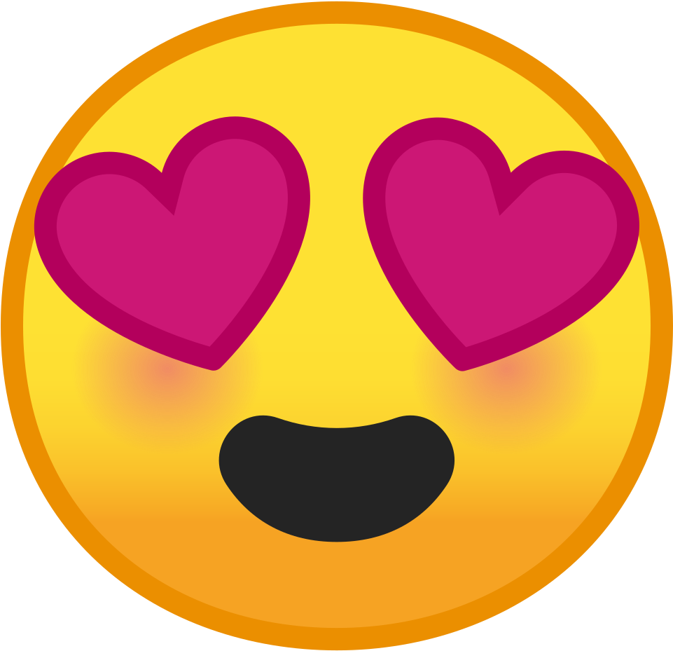 Smiling Face With Heart Eyes Icon - Heart Eyes Emoji Png - Free ...