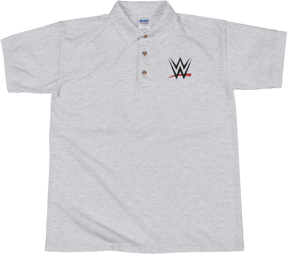 Wwe Logo Embroidered Polo Shirt - Shirt (1000x1000), Png Download
