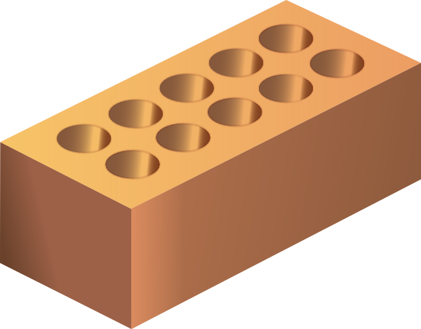Banner Free Library Brick Clip Art At Clker - Brick Clipart (600x469), Png Download