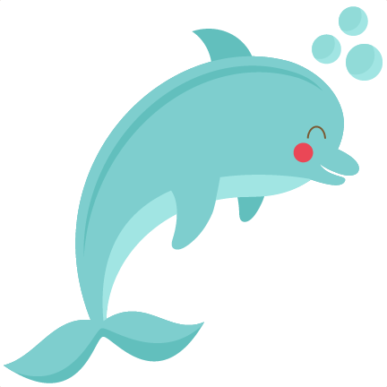 Dolphin Clipart Transparent Background - Cute Dolphin Clipart (432x432), Png Download