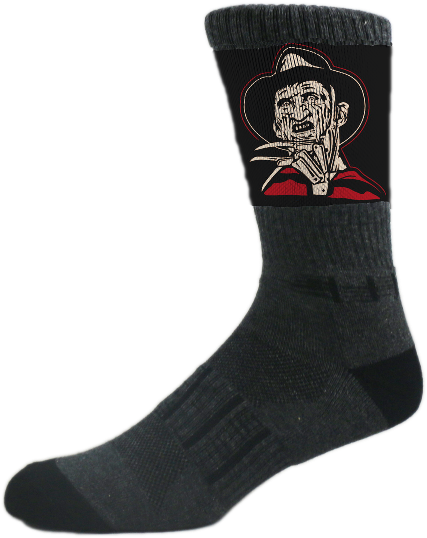 Black Freddy Krueger - Sock (1844x1916), Png Download