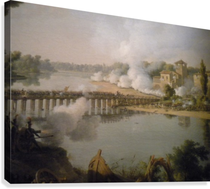 The Bridge To The Castle Canvas Print - Battle Of Lodi (429x386), Png Download