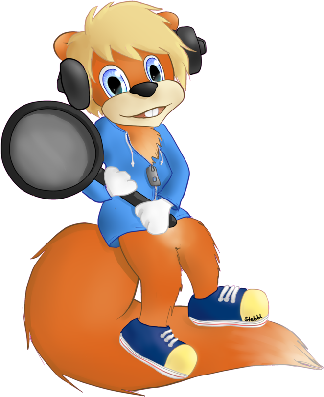 Conker's Bad Fur Day Deadpool Cartoon Mascot Figurine - Conker A Bad Fur Day Anime (900x1273), Png Download