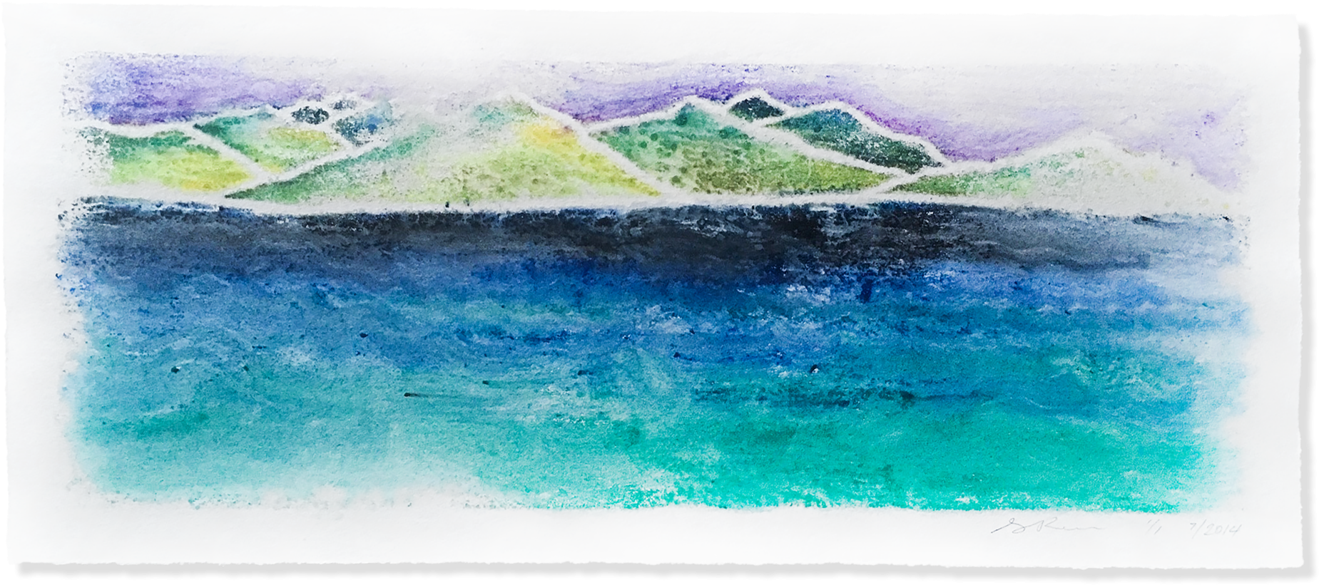 Watercolour Image Of Sierra De Almijara - Painting (2048x1024), Png Download