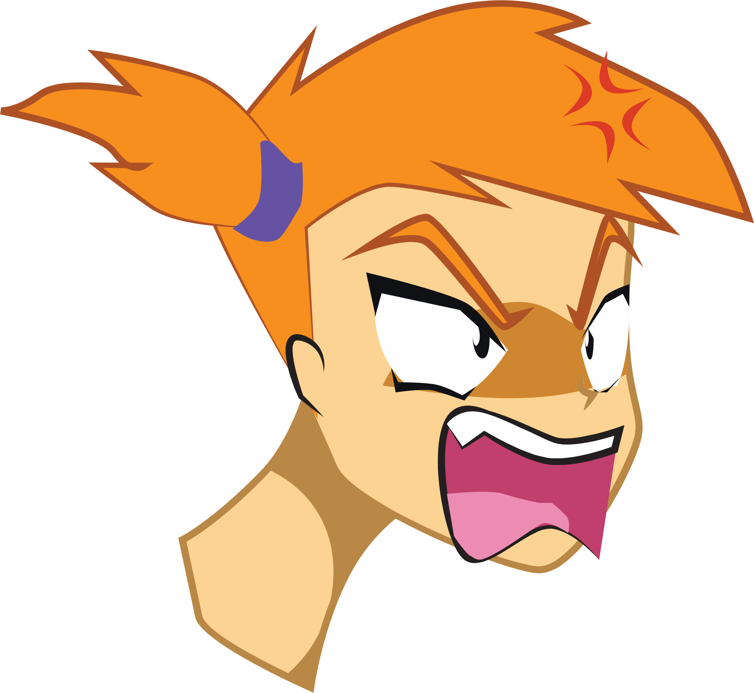 This Free Icons Png Design Of Angry Anime Girl (2400x2206), Png Download