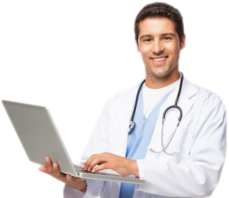 Doctor White Background Pics - University Of Northern Philippines Doctor Of Medicine (452x391), Png Download