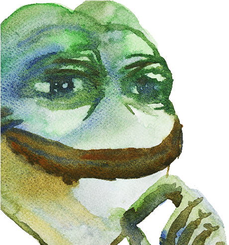 438kib, 485x520, Pepewaterc - Pepe The Frog Paint (485x520), Png Download
