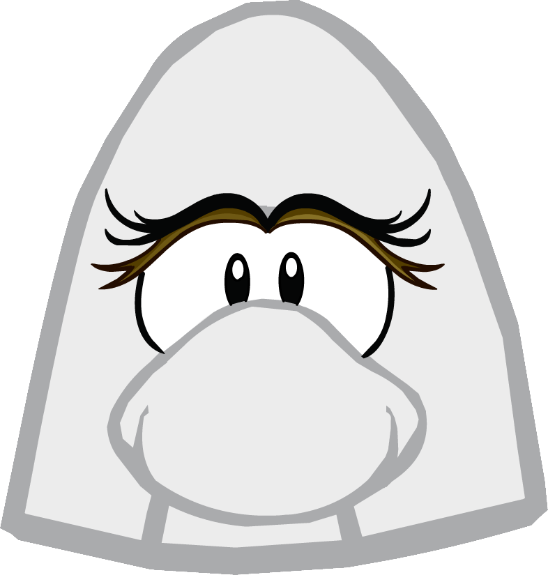 Diva Glam Eyes - Club Penguin Eyelashes (526x557), Png Download