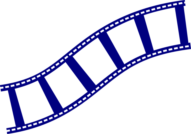 Film Strip Blu Clip Art - Film Strip Blue Png (600x422), Png Download