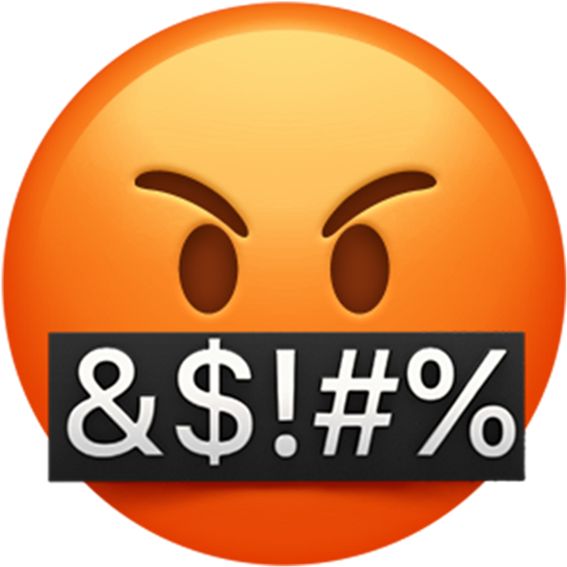 Bad-mouth - Angry Swearing Emoji (571x571), Png Download