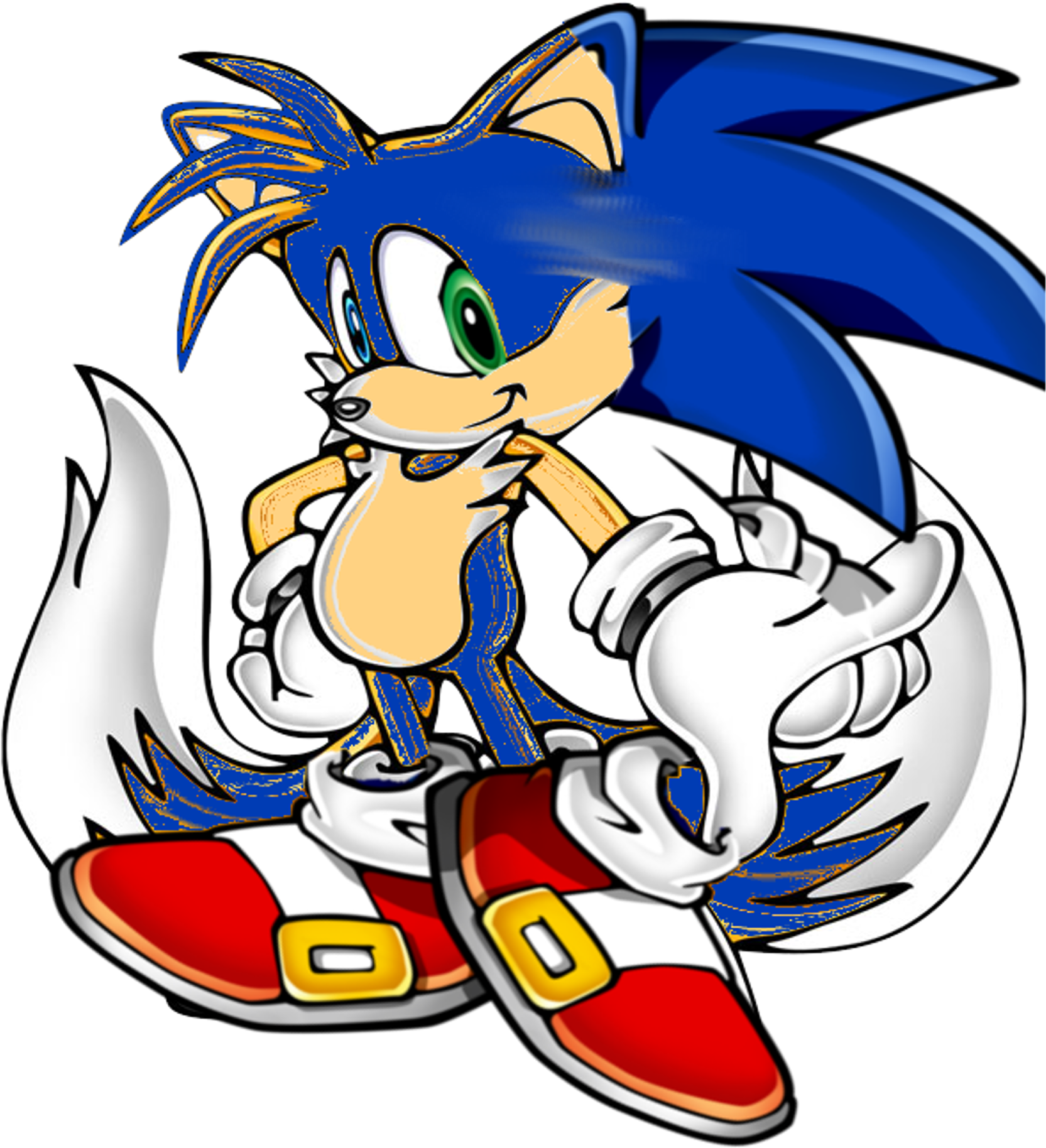 Sonic The Hedgehog Clipart Asset - Miles Tails Prower (1751x1965), Png Download