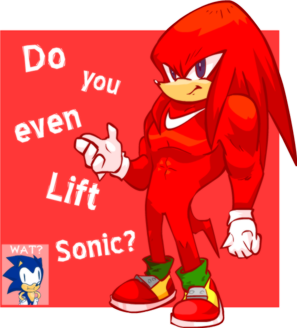 Do You Even Lift Sonic Sonic Boom - Sonic Boom Knuckles Joke (592x653), Png Download