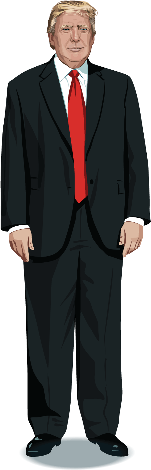 Trump Transparent Full Body - Mr.trump Mr.trump Oval Ornament (600x1626), Png Download