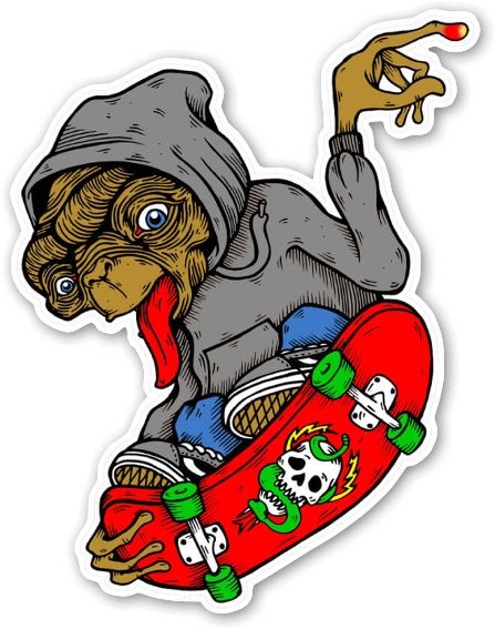 Skate Wars Sticker Vector Transparent Stock - Skate Stickers (478x600), Png Download