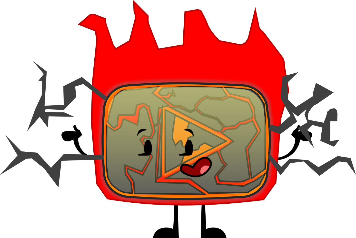 Magma Play Button Pose (1460x976), Png Download