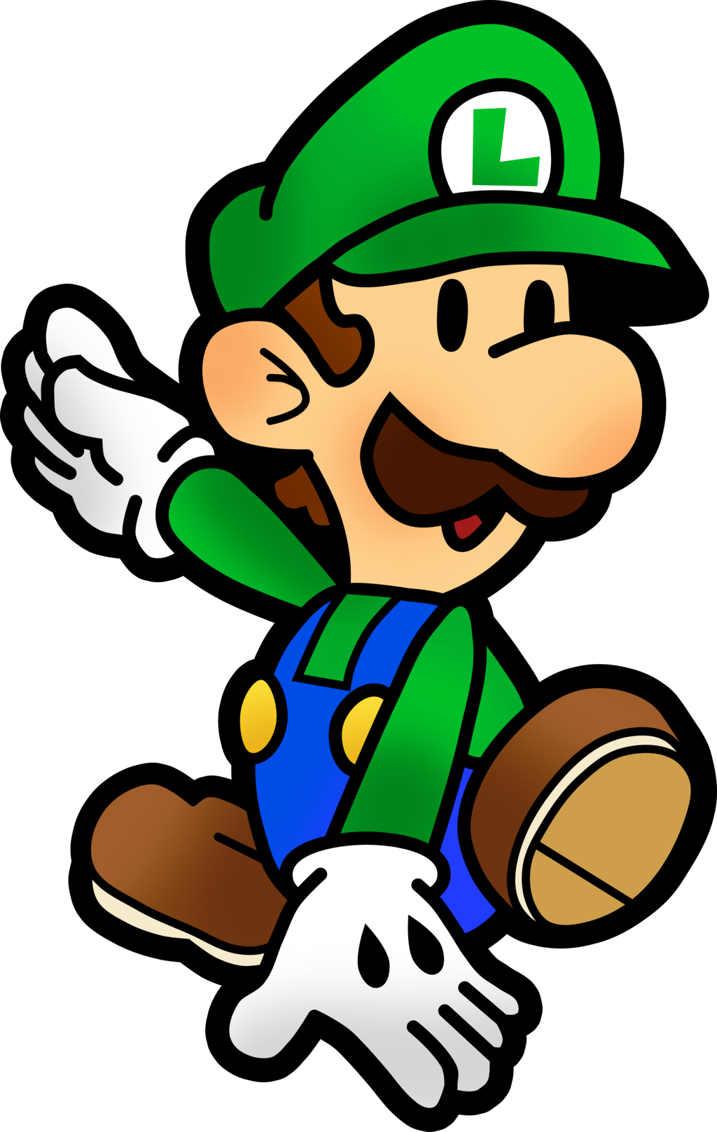 Mario And Luigi Paper Jam - Paper Mario Luigi Png (711x1122), Png Download