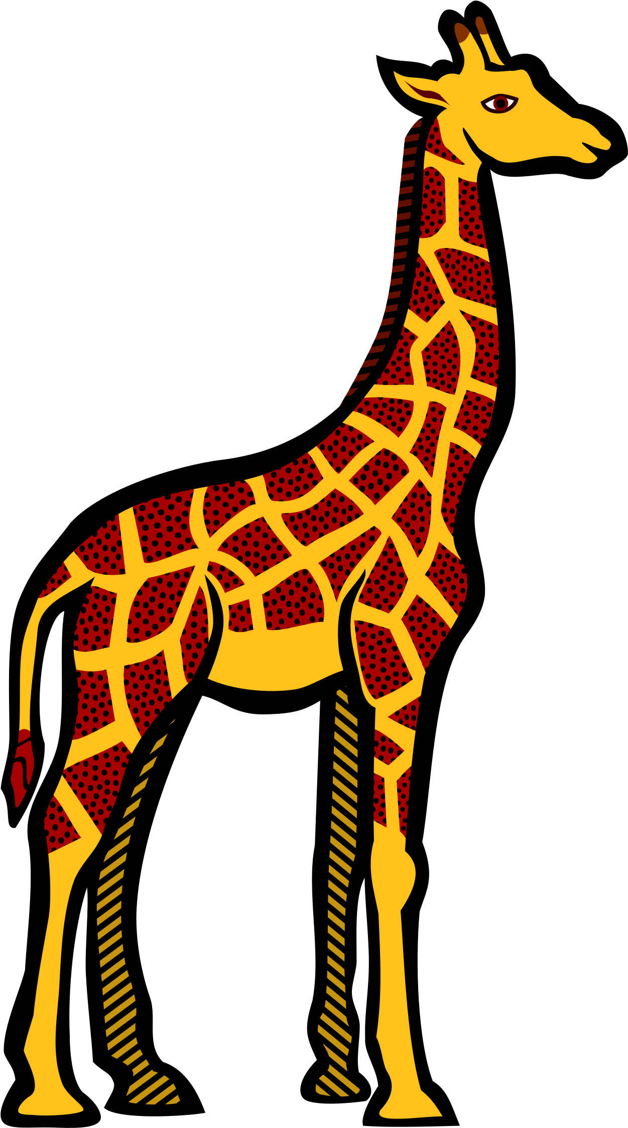 Giraffe - Coloured Picture Of Giraffe (1404x2400), Png Download