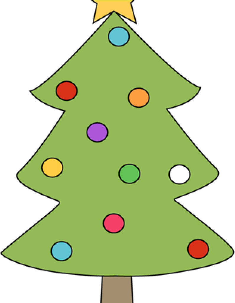 Clipart Download Christmas Tree Outline Clipart - Lit Christmas Tree Outline (1024x1024), Png Download