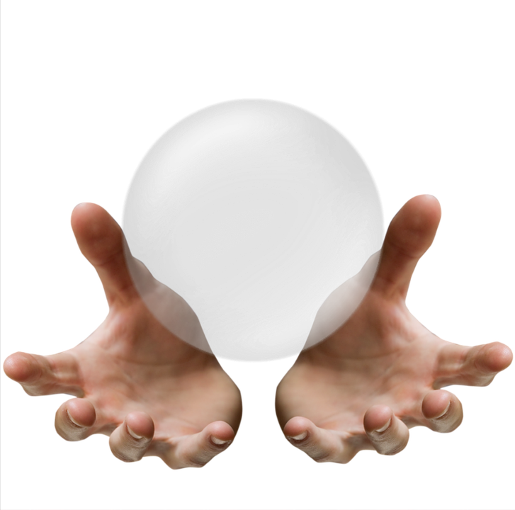 Hands Ball Crystalball Crystal Fortunemaker Vision - Open Hands Psd (727x720), Png Download