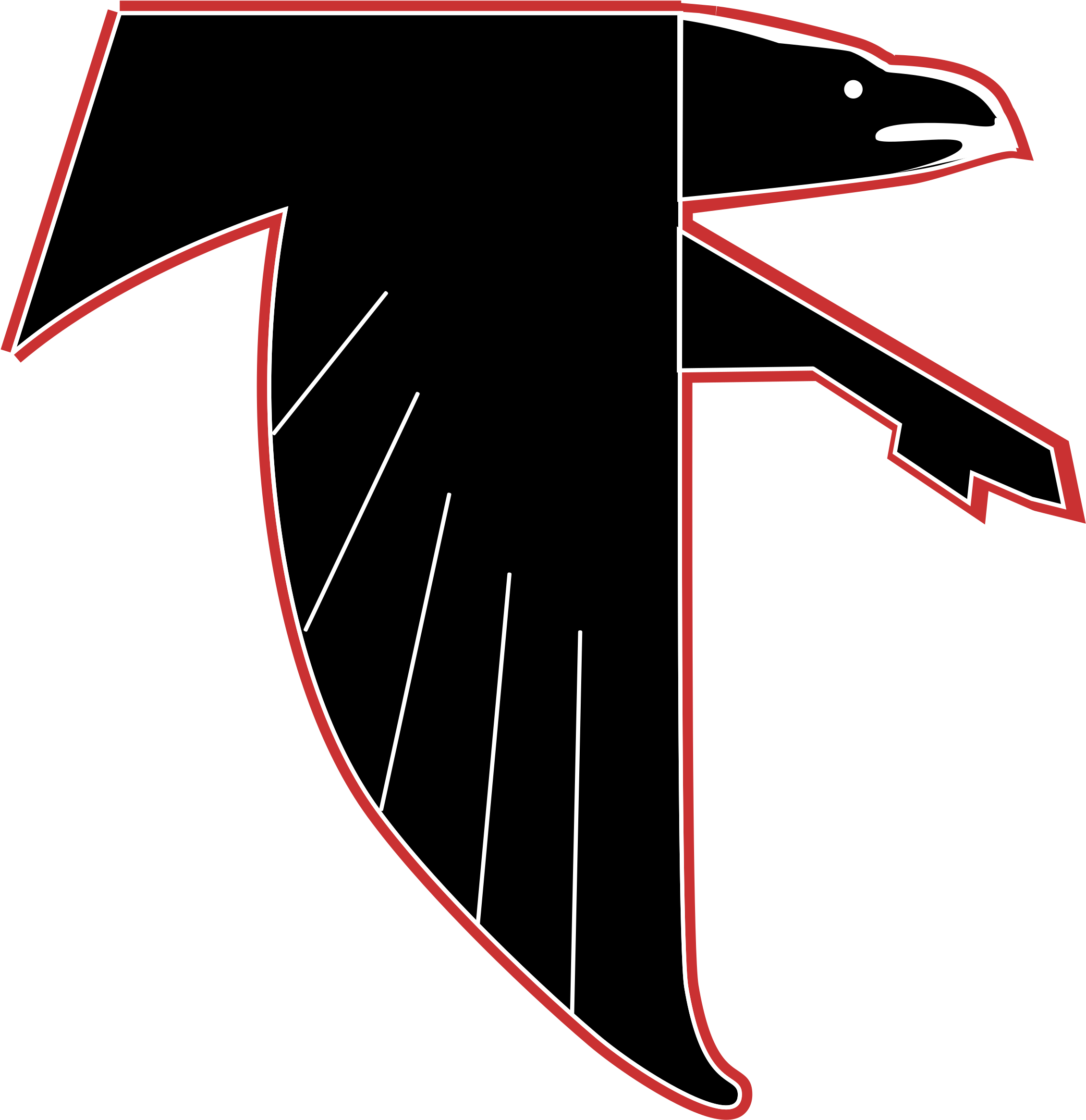 Atlanta Falcons 3 Logo Png Transparent - Retro Atlanta Falcons Logo (2400x2400), Png Download