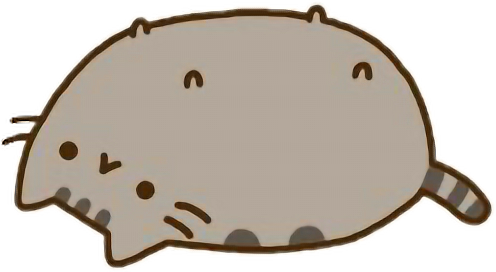 Report Abuse - Pusheen Cat On Back (1012x556), Png Download